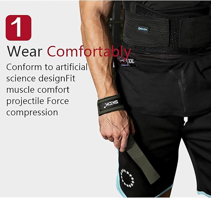 SKDK Cotton Hard Pull Wrist Lifting Straps Grips Band-Deadlift Straps with Neoprene Cushioned Wrist Padded and Anti-Skid Silicone - for Weightlifting, Bodybuilding, Xfit, Strength Training