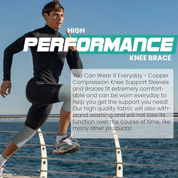 Modvel Compression Knee Brace for Women & Men, 2-Pack Knee Brace for Running Knee Pain, Knee Support Compression Sleeve, Workout Sports Knee Braces for Meniscus Tear, ACL & Arthritis Pain Relief