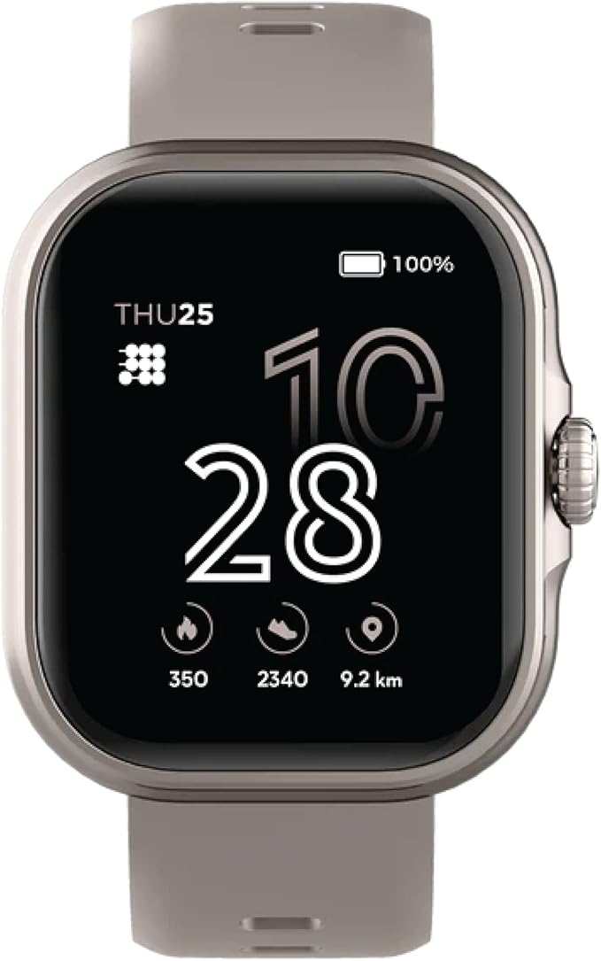 Cubitt Viva Smartwatch/Fitness Tracker with 1.84" Touch AMOLED Screen, Bluetooth Calling, 60+ Sports, Blood Oxygen, Heart Rate, Stress and Sleep Monitor, Waterproof, Step Counter for Men and Women