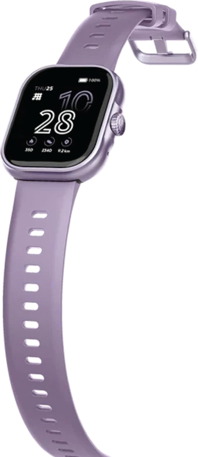 Cubitt Viva Smartwatch/Fitness Tracker with 1.84" Touch AMOLED Screen, Bluetooth Calling, 60+ Sports, Blood Oxygen, Heart Rate, Stress and Sleep Monitor, Waterproof, Step Counter for Men and Women