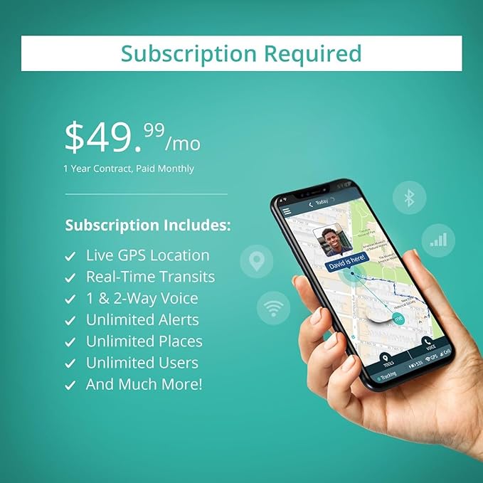 AngelSense Assistive Technology Watch with Personal GPS Tracker for Teens, Adults, Seniors, Autism, Special Needs, Dementia, Speakerphone, SOS Button, Live Tracking, Subscription Required