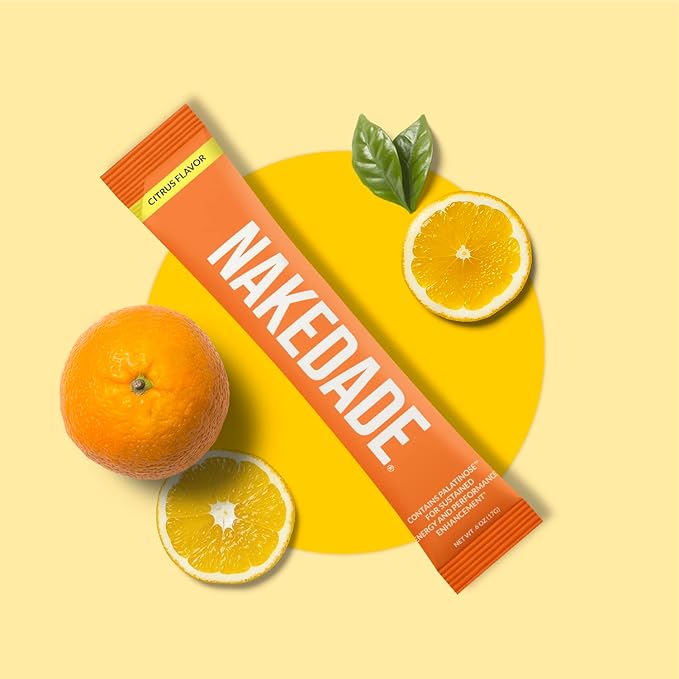 Nakedade Citrus – Performance Enhancing Sports Drink Powder - Electrolyte Powder – No GMOs or Artificial Sweeteners, Gluten-Free, Soy-Free, Dairy-Free –