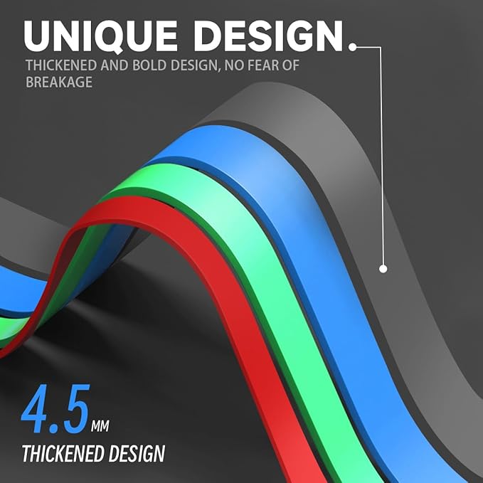 Exercise Bands with Handles, Resistance Bands with Handles, Ideal for Physical Therapy, Strength Training, Muscle Toning - Door Anchor and Starter Guide Included