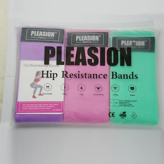 Fabric Resistance Bands for Working Out, 5 Levels Booty Bands for Women Men, Cloth Workout Bands Resistance Loop Exercise Bands for Legs Butt at Home Fitness, Yoga, Pilates