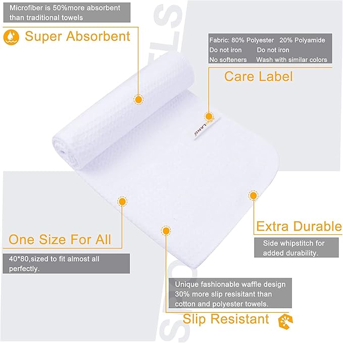 SUNLAND Microfiber Sports Workout Towels Fast Drying Fitness Sweat Towels for Men & Women Lightweight Multi-Purpose Gym Exercise Towel