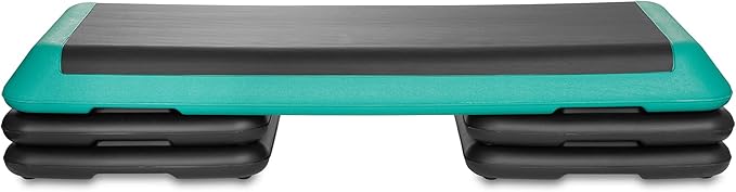 Philosophy Gym Aerobic Exercise Adjustable Step Platform, Health Club Size, with 4 Risers Included
