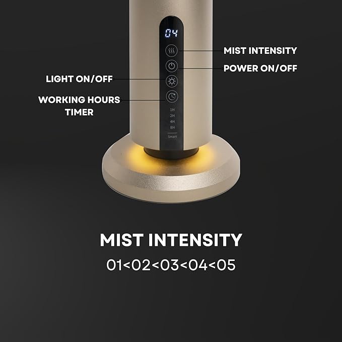 Max Diffuser for Home – Waterless Scent Diffuser with Wireless Control & Programmable Settings | Covers 1500 Sq Ft | Cold-Air Technology | Gold | Hotel Oils Included