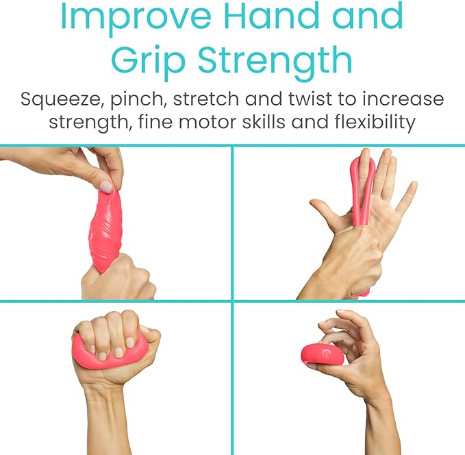 Vive Therapy Putty For Adults, For Hand Therapy (2 Pack) - Occupational Sensory Stress Relief Tools - for Physical Exercise, Finger Pain, Grip Strength, Rehab, Arthritis, Forearms, Fidgeting, Motor Skills