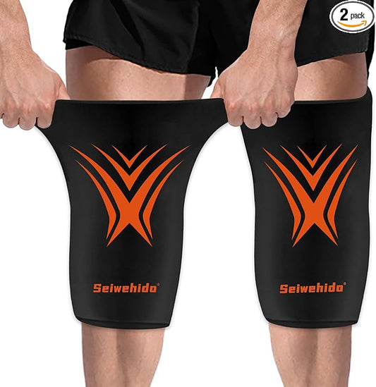 Extended Leg Knee Ice Pack Wrap for Injuries Compression, Reusable Soft Gel Freeze Knees Brace for Swelling Replacement Surgery, Cold Therapy for Arthritis, Meniscus Tear (Knee-Black-2 Pack)