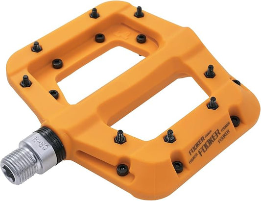 FOOKER MTB Pedals Mountain Bike Pedals 3 Bearing Non-Slip Lightweight Nylon Fiber Bicycle Platform Pedals for BMX MTB 9/16"