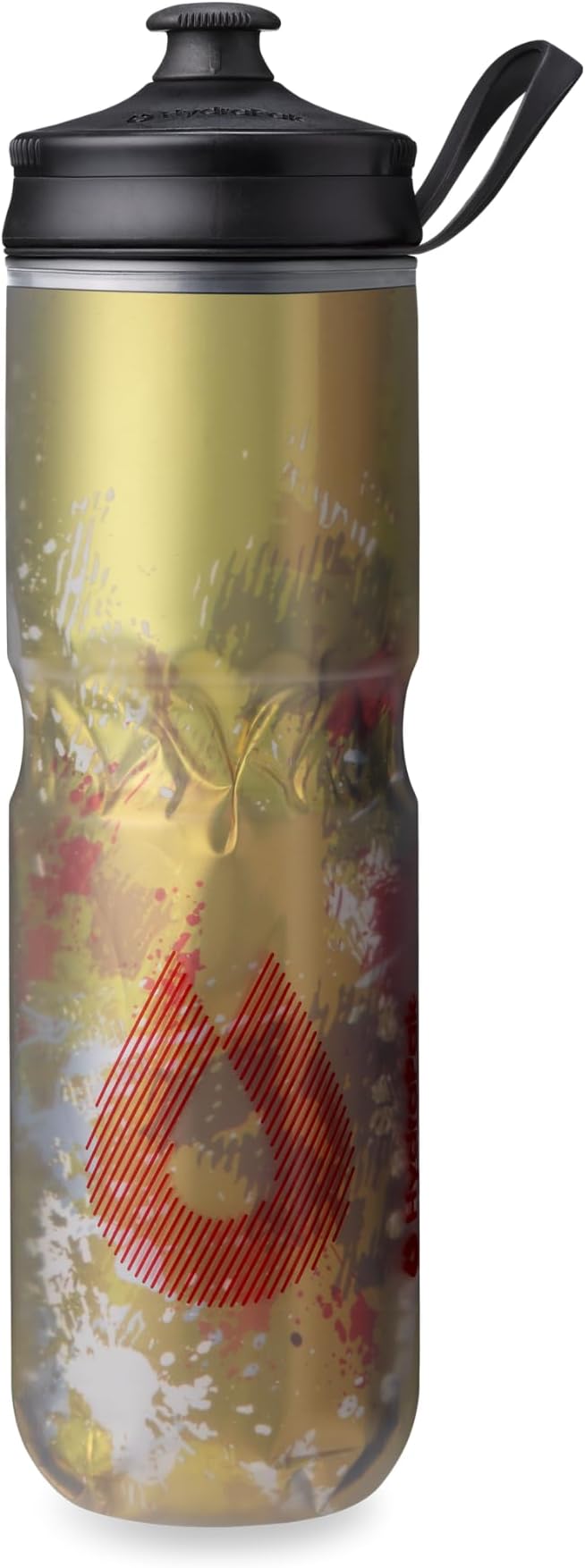 HydraPak | Polar Bottle - Polar Sport Insulated Water Bottle - BPA-Free, Sport & Bike Squeeze Bottle with Handle (Splash Gold, 700ml / 24oz)