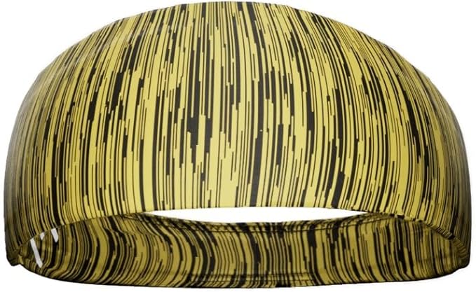 Unisex Headband/Sweatband. Best for Sports, Fitness, Working Out, Yoga. Tapered Design. Reversible.