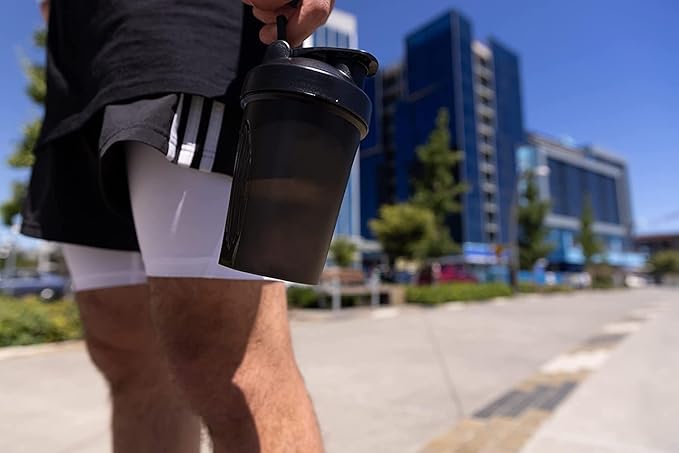 Shaker Bottle Forest Green(Other Color-Style Available)>A Small Cup Printed Scale Marks of 12 OZ & 400 ML,Stainless Whisk,Leak Proof,BPA Free,Made of PP5,Dishwasher Safe,Easy to Clean.