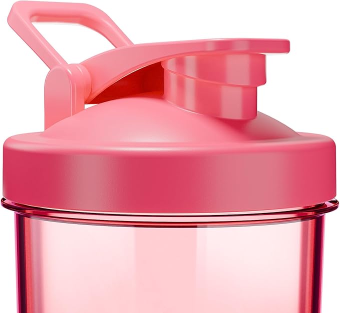 Electric Shaker Bottle USB C Rechargeable Protein Shaker Bottle Shaker cups for Protein Shakes Mixer with 24oz BPA Free Tritan Meal Replacement Shakes Made with Tritan Portable Blender Cup (Rosered)