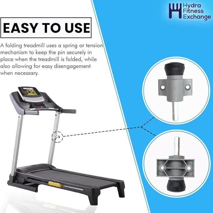 Treadmill Latch Pin Assembly | Secure Locking Mechanism Spring Pin & Safety Latch Housing for Folding Treadmills | Storage Lock Pin P/N 391670 | Compatible with Gold's Gym 430I