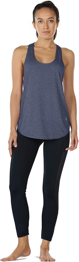 icyzone Women's Racerback Workout Athletic Running Tank Tops Loose Fit (Pack of 2)