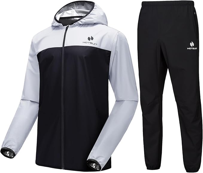 HOTSUIT Sauna Suit for Men Weight Loss Sweat Suits Gym Workout Exercise Sauna Jacket Pant Full Body
