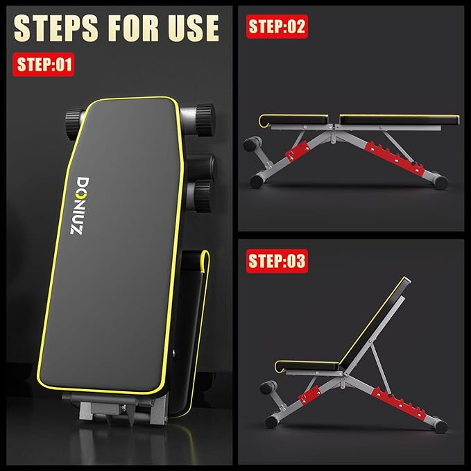 Weight Bench, Adjustable Workout Bench Press Set for Home Gym Full Body Strength Workout, Easy Assembly Foldable Training Lifting Bench, Max Load 750