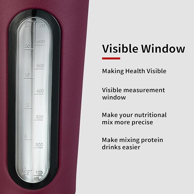 TOOFEEL Protein Shaker Bottle 28 oz - Stainless Steel Shaker Cups for Protein Mixes, Not Stays Cold/Hot, Visible Window Bottle Shaker with 2 Shaker Balls, Fitness Exercise Metal Shaker Bottle