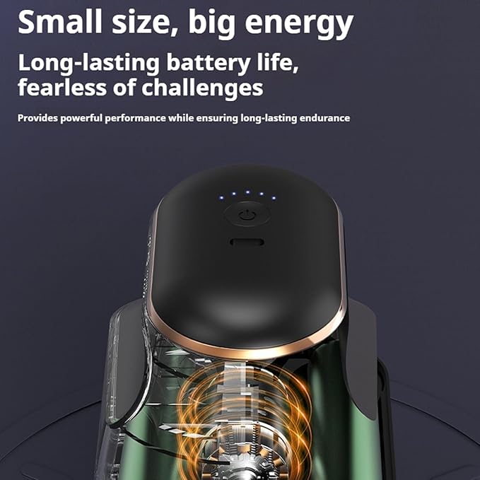 Chevaroo 4 Heads Massager, Chevaroo Horse Massager, Interchangeable Heads for Customized Massage, Portable USB Charging Massager, Quiet Design for Horses and Riders (Black)