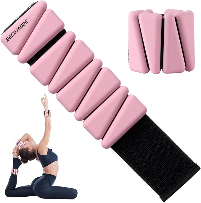 Ankle Weights Set of 2 (1 lb/2 lb/3 lb Each) Adjustable Wrist Weights for Women Men Wearable Arm Leg Weight for Pilates, Running, Walking, Workout, Yoga