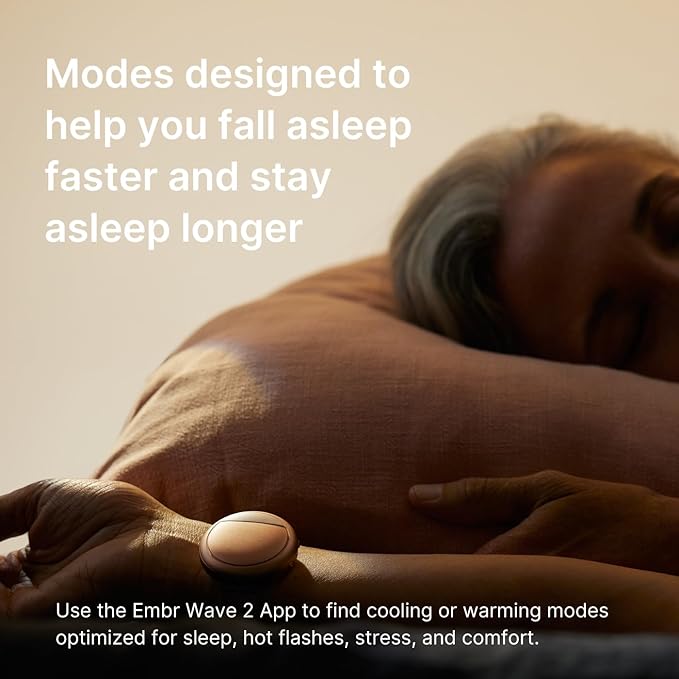 Embr Wave Cooling Bracelet - Warming Bracelet - Personalized Thermal Relief - Manage Hot Flashes, Night Sweats, Sleep, Tension - Clinically Proven - Rechargeable - Rose Gold