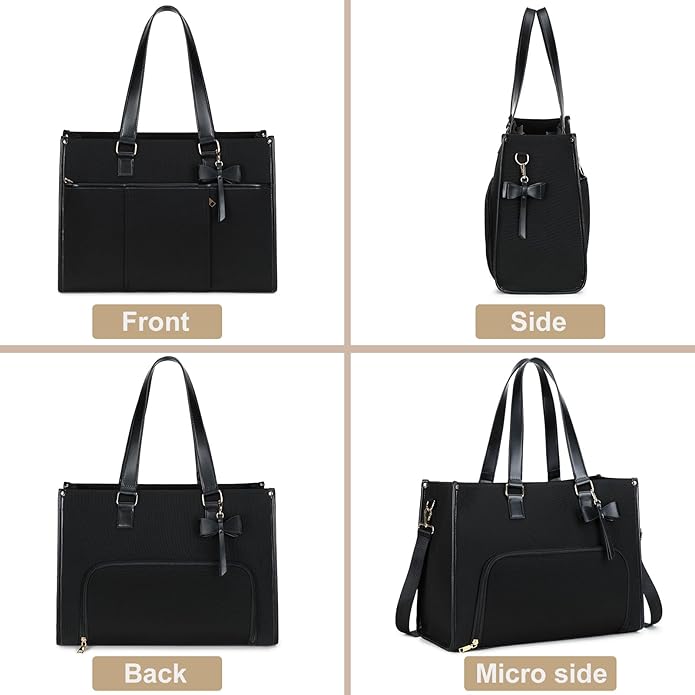 CAMTOP Lunch Tote Bag for Women,15.6 Inch Laptop Work Bag with Insulated Lunch Compartment,Water Resistant