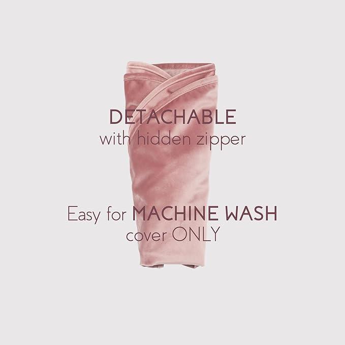 Round Floor Pillow Cover Velvet Throw Seating Pouf Yoga Meditation Cushion Plush Case Reading Room Decor Cover Only (19.7IN, Dusty Rose)