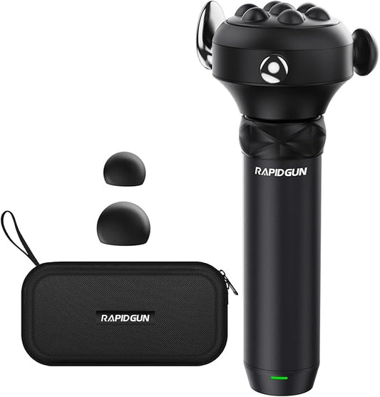 Pro Max Deep Tissue Vibration Therapy Massage Gun, 6500RPM Handheld Muscle Massager, Trigger Point Massage & Back Shoulder and Fascial Binding & Full Body Pain Relief – Gifts for Men & Women