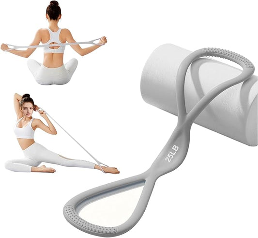 Luminous Resistance Bands, 8 Shaped Exercise Bands, with Handles Band for Arms, Back, Shoulder Stretch, Resistance Bands Women Men, Gift for Yoga Lover/Beginner, Not Break