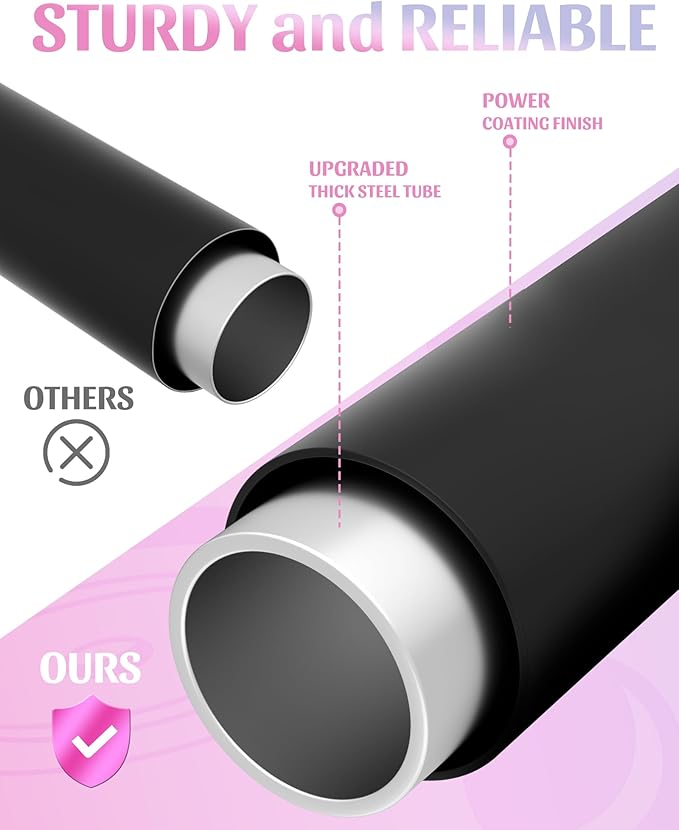 Mythinglogic Weight Rack for Dumbbells, Home Gym Storage for Yoga Mat Dumbbells Kettlebells and Strength Training Equipment, Dumbbell Rack with Wheels and Hanging Hooks