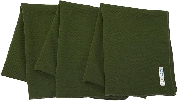 BUILTCOOL Adult Cooling Towel - Men & Women Chilly, Lightweight, Soft, Neck and Face Cooling Towel for Sport, Camping, Hunting, One Size, Rifle, 3 Pack