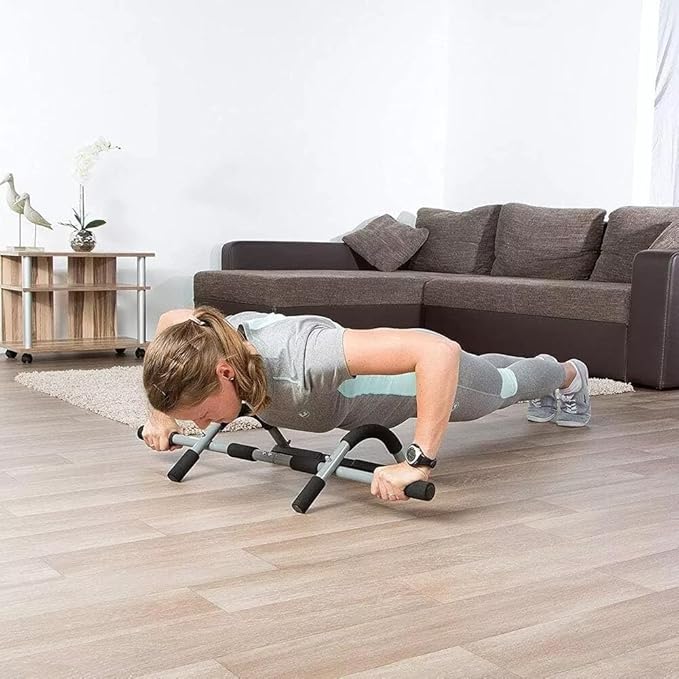 Upgrade Pull Up Bar for Doorway - Max Capacity 330 lbs, Portable Upper Body Workout Bar for Strength Training