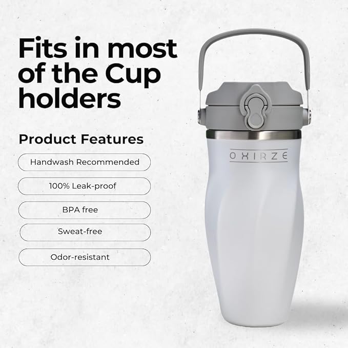 Shaker Bottle for Protein Mixes – Double Wall Stainless Steel, For Shakes, Smoothies, Cocktails –Leak-Proof, 26oz, Copper-Insulated Blender Cup, BPA-Free No Mixing Tools Needed, (Arctic Pearl)