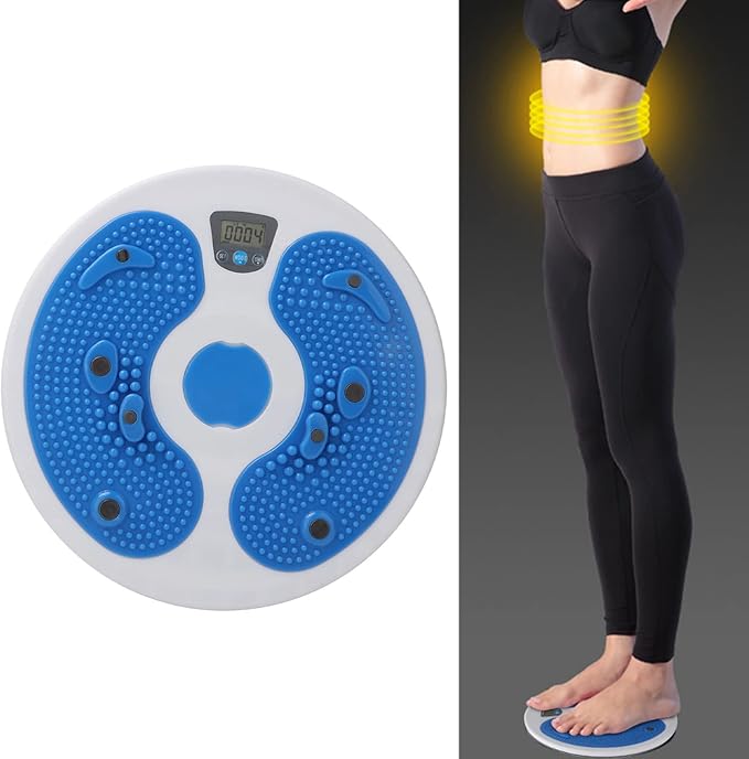 Twisting Waist Disc Fitness Equipment with Rotating Massage Plate - Aerobic Exercise Board for Core Training & Foot Massage