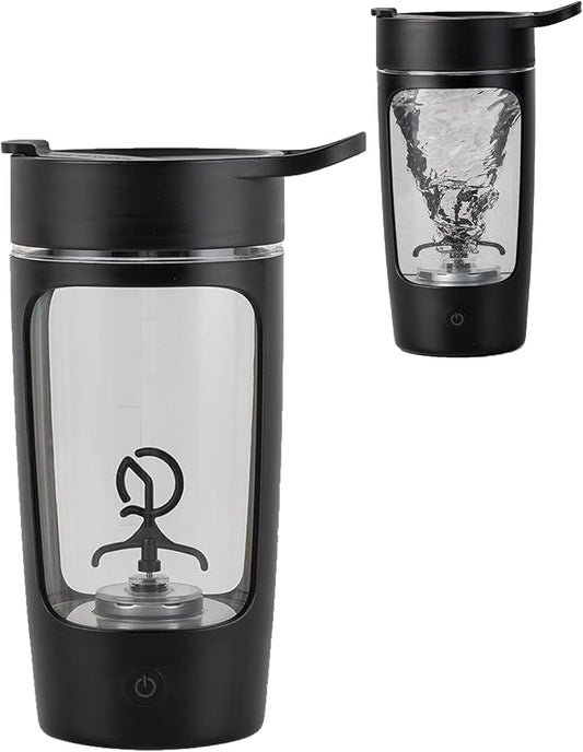 Electric Protein Shaker Bottle, | Tritan | Bpa Free| Blender Bottles 22oz Rechargeable Vortex Portable Mixer, Self Stirring Cup, Auto Mixing Mug For Coffee(Black)