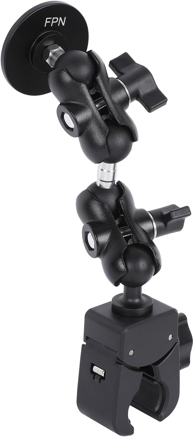 Double Socket Arm with 1" Double Ball Adapter Compatible with RAM B Size Mounts, 360° Rotation Extension Rod for Phone Holder, Tablet Mount, for Bike, Motorcycle, Truck (4.13" Short Adapter)