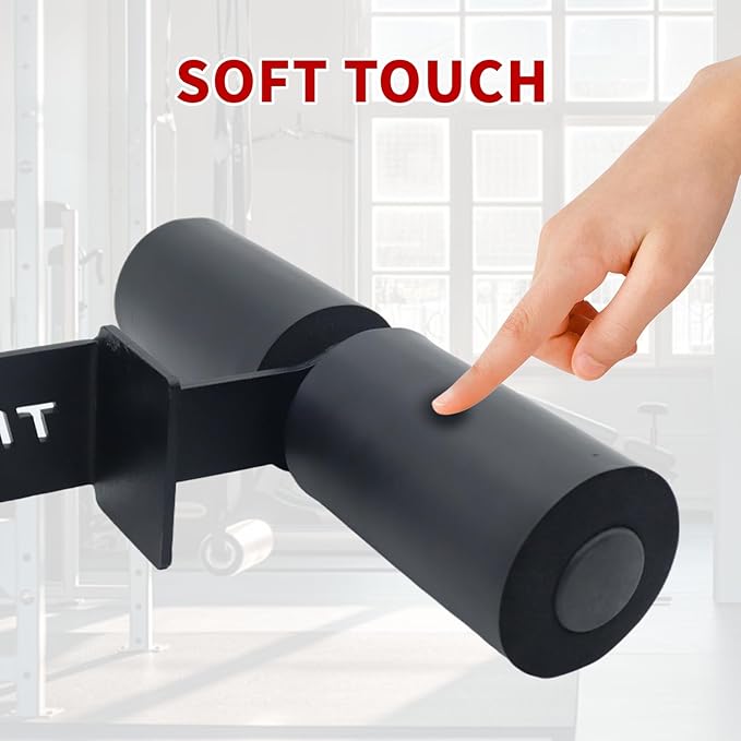 Nordic Hamstring Curl Squat Rack Attachment for Power Rack, Sit Up Bar Foot Holder for Ultimate Home Gym Experience Split Squat Core Workout for Hamstring Curl Sit Up 3-Position Locking Pin Ensures Anti-Slip Fit on 50/60/75mm Uprights