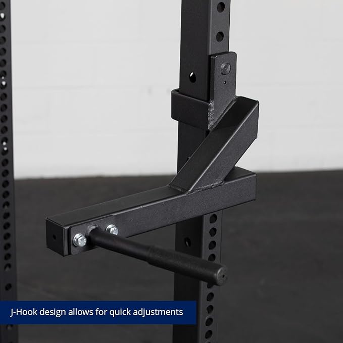 Titan Fitness T-3 Series Dip Bars, J-Hook Style Rack Mounted Dip Attachment, 880 LB Capacity, Fits 2" X 3" Tubular Steel