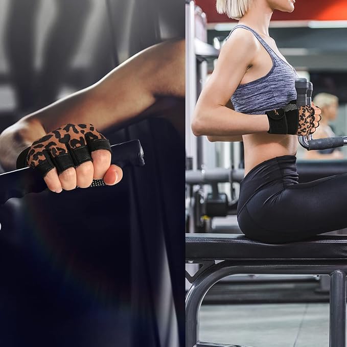 Workout Gloves with Wrist Wrap Support, Weight Lifting Gloves with Full Palm Protection & Extra Grip for Men Women Gym Exercise, Fitness, Weightlifting, Pull ups