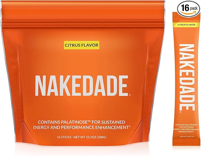 Nakedade Citrus – Performance Enhancing Sports Drink Powder - Electrolyte Powder – No GMOs or Artificial Sweeteners, Gluten-Free, Soy-Free, Dairy-Free –