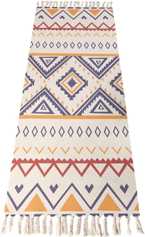 Cifupy Handmade Organic Yoga Mat made with Organic Cotton Yoga Mat - Non Slip Hand-Woven Foldable Yoga Rug Provides Excellent Comfort, Traction & Support for Indoor & Outdoor Use - 24 x 72 Inches