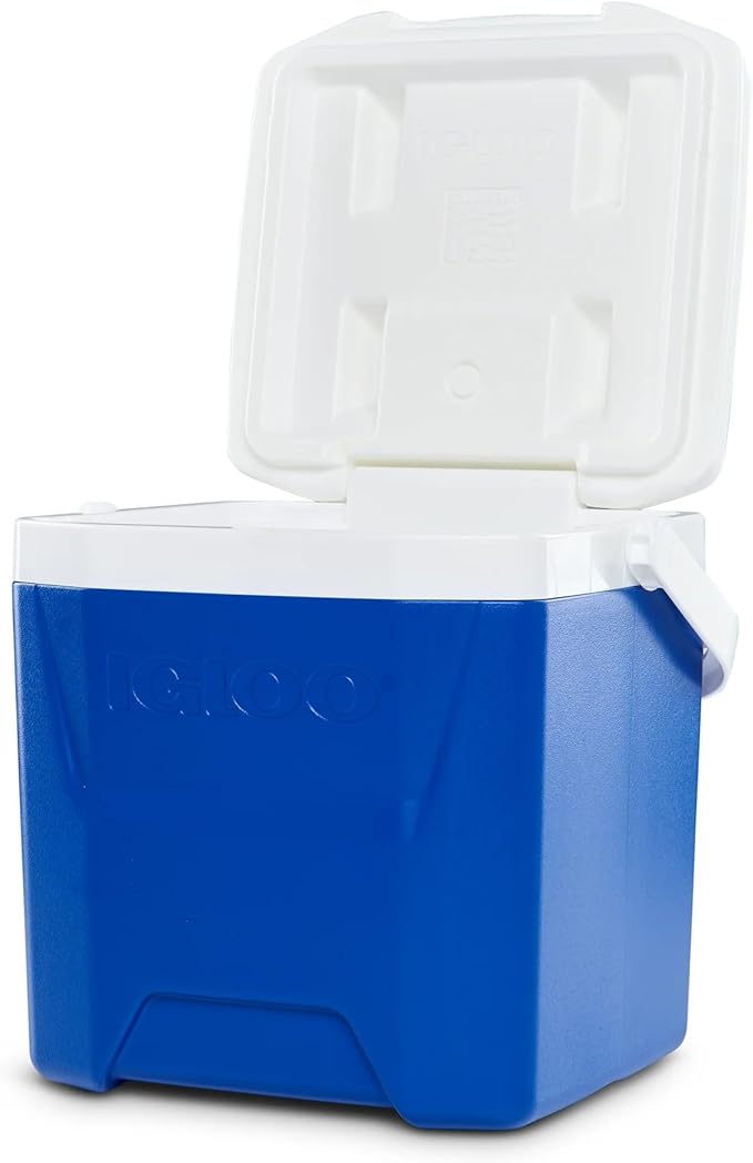 Igloos Cooler Hard-Sided Ice Chest, Insulated Portable Cooler, Heavy-Duty, Leak-Resistant Lid, Lightweight Ergonomic Handle