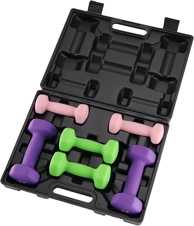 Dumbbell Set for Women and Men, Neoprene Dumbbell Free Hand Weight Set for Home Gym, Packed In Pairs
