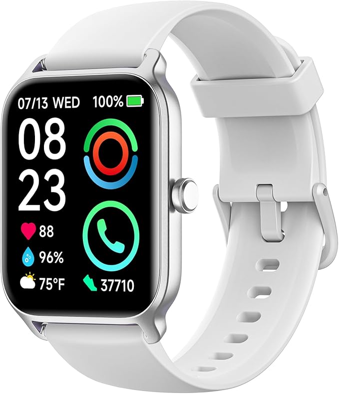 Fitpolo Smart Watch for Men Women with Bluetooth Call, Alexa Built-in 1.8" Blood Oxygen Heart Rate Sleep Fitness Watch, 100 Sports Modes Smartwatch, Activity Tracker for Android iOS Phone