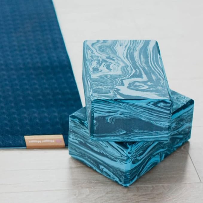 Hugger Mugger 4 in. Foam Yoga Block - Strong and Stable, Beveled Edges for Comfort, Most Favored Block Size, Helps with Alignment and Support in Many Poses