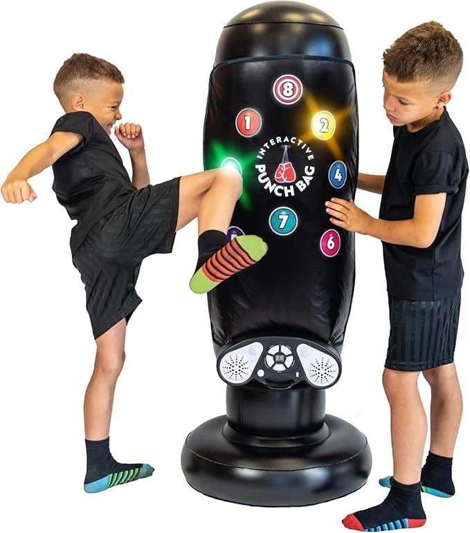 Inflatable Punching Bag for Kids - An Interactive Punching Bag With Several Game Modes - Inflatable Toys and Boxing Toys for Sporty Children; Perfect Kids Games and Presents for Children