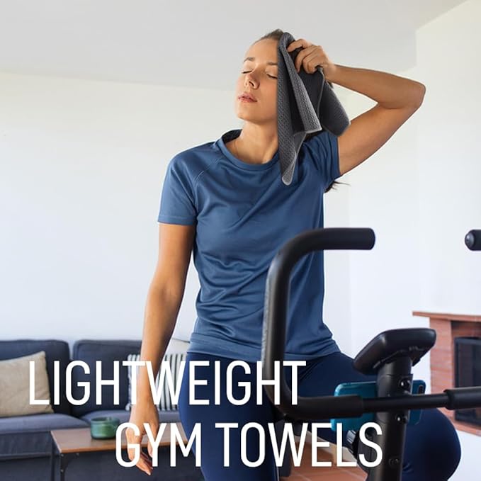 SUNLAND Microfiber Sports Workout Towels Fast Drying Fitness Sweat Towels for Men & Women Lightweight Multi-Purpose Gym Exercise Towel