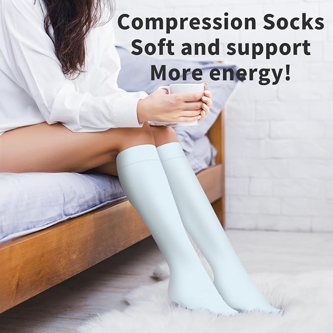 Copper Compression Socks for Women and Men(6 Pairs)-Best Support for Running, Athletic, Nursing, Travel