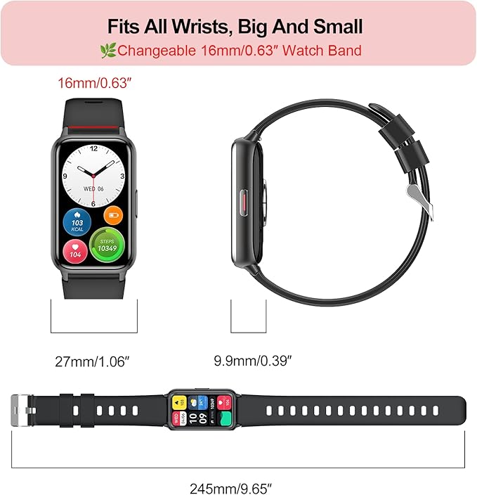 Smart Watch for Women, Fitness Tracker (Answer/Make Calls), with 1.47″ AMOLED Always-On Display, 24/7 Heart Rate, Sleep, 110+ Sport Modes, Custom Watch Faces, Compatible with Android&iPhone, A1